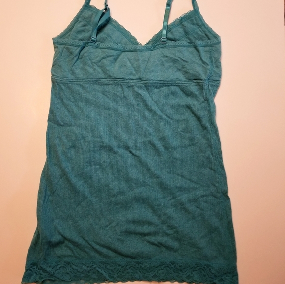 SO Camisole M Teal Blue Lace Trim - Picture 10 of 13